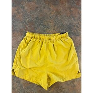 DSG Womens Small Notched Woven Shorts Grounded Yellow 100% Nylon